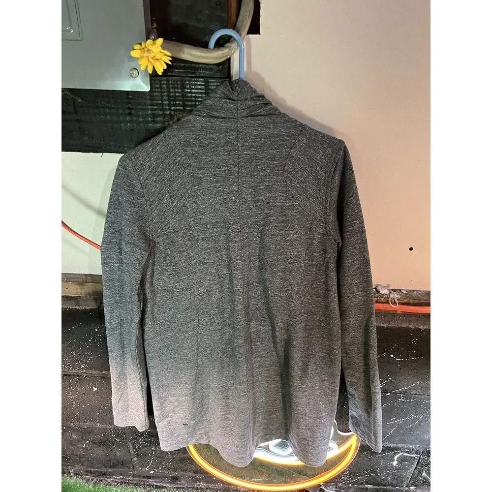 Lululemon Rulu Rally Wrap Long Sleeve Size 8‎ Heathered Graphite HGHP 57369